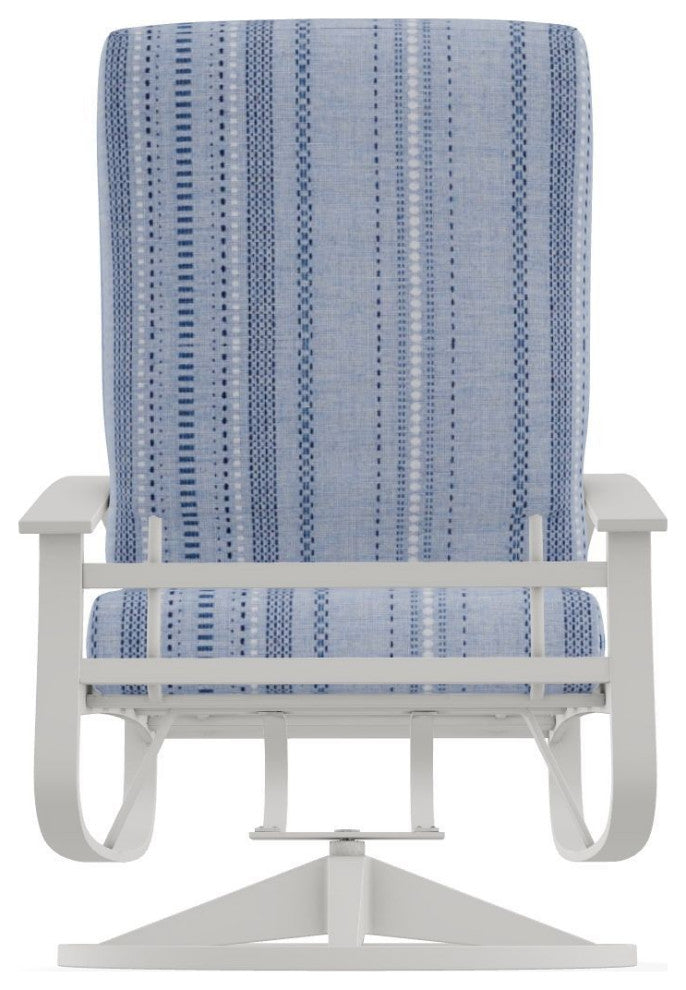 Belle Isle Cushion Outdoor Swivel Rocker, Copeland Chambray/Snow