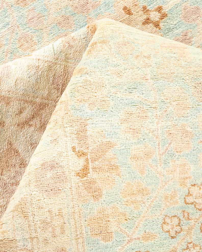 Lucille, One-of-a-Kind Hand-Knotted Area Rug Light Blue, 8'4"x9'10"