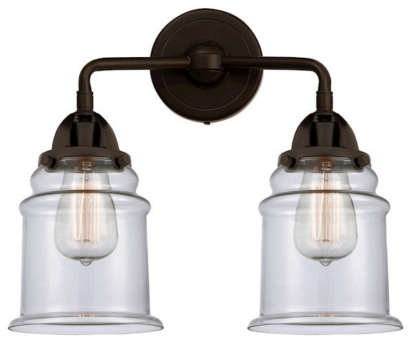 288-2W-OB-G182-LED Canton 2 Light 14" Bath Vanity Light, Oil Rubbed Bronze