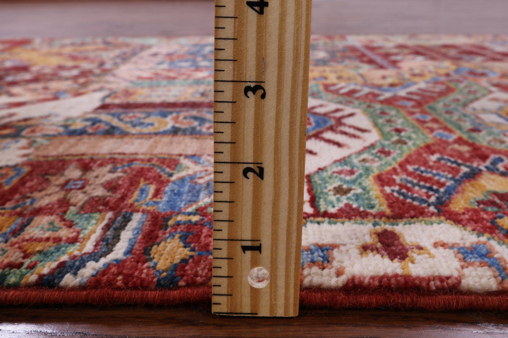 Runner Super Kazak Handmade Wool Rug 2' 10" X 8' 4" Q10184