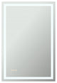 Rectangular Frameless Dimmable Anti-Fog Wall Mounted LED Bathroom Vanity Mirror, 24" X 36"
