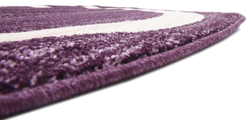 Unique Loom Violet Del Mar Maria 6' 0 x 6' 0 Round Rug