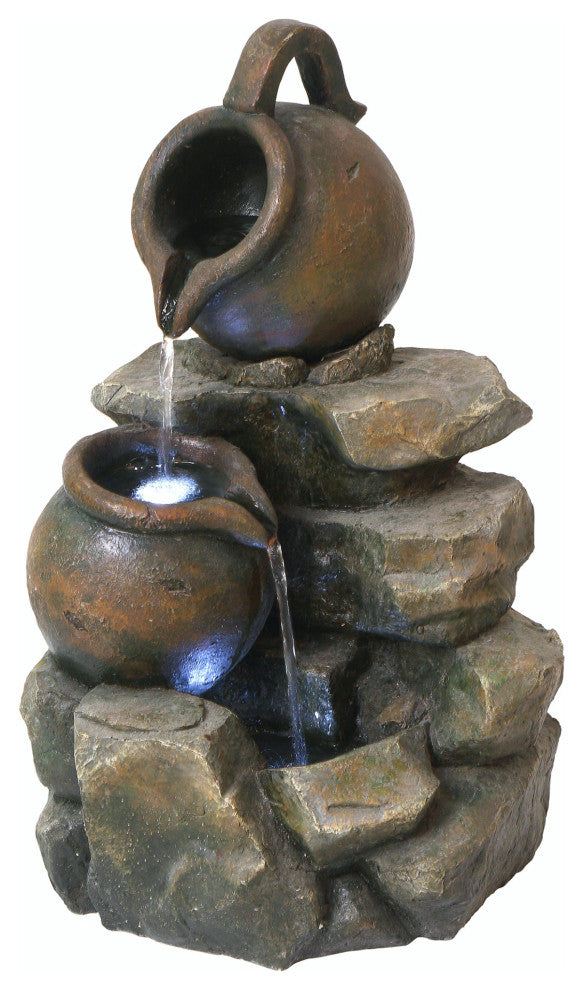 Lataverna Cascading Urns Led Fountain