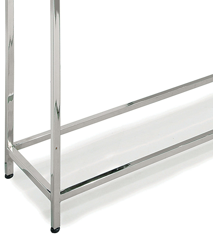 Echelon Console Table, Polished Nickel
