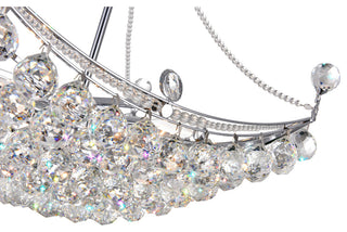 Jasmine 8 Light Down Chandelier With Chrome Finish