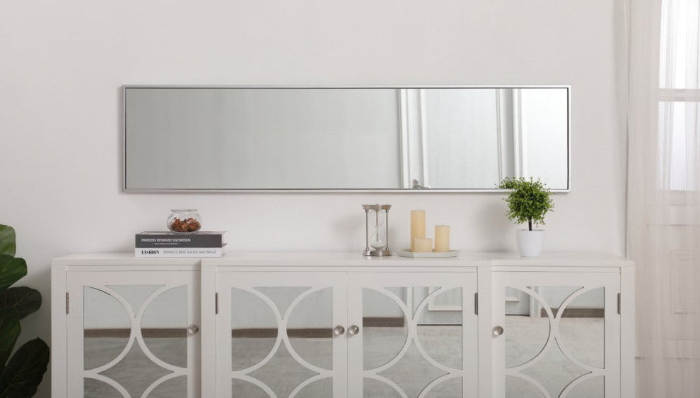 Elegant Decor MR41460S Metal Frame Rectangle Mirror, 14", Silver