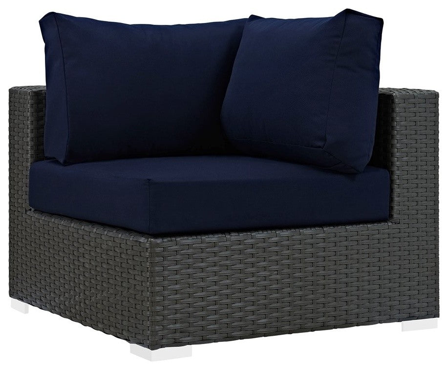 Sojourn Outdoor Patio Sunbrella, Corner, Canvas Navy