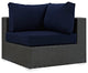 Sojourn Outdoor Patio Sunbrella, Corner, Canvas Navy