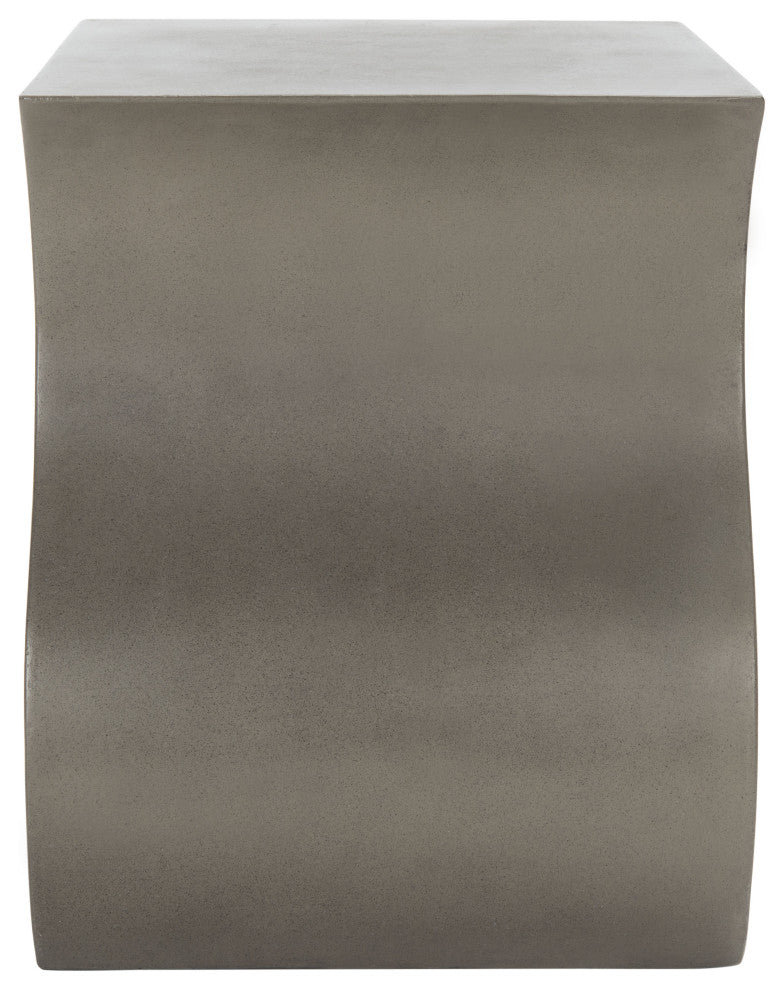 Safavieh Mazza Concrete Accent Stool Dark, Grey