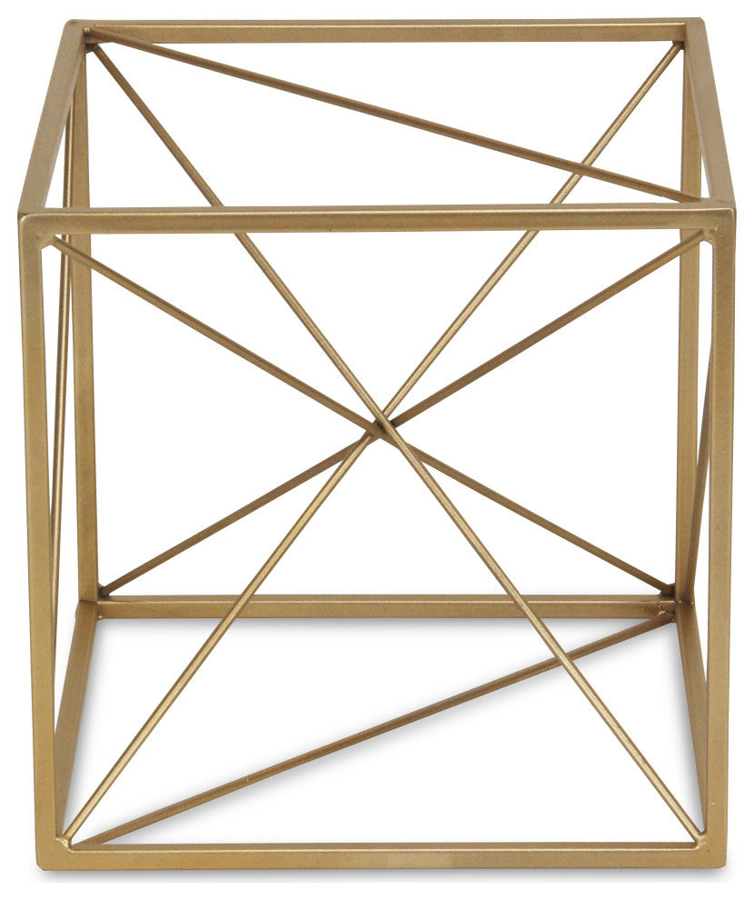 Abstract Cube Table Decor, Gold