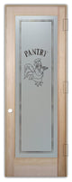 Pantry Door - Rooster Chef - Douglas Fir (stain grade) - 24" x 84" - Knob on...