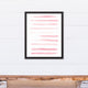 Pink Watercolor Stripes 16x20 Black Framed Canvas