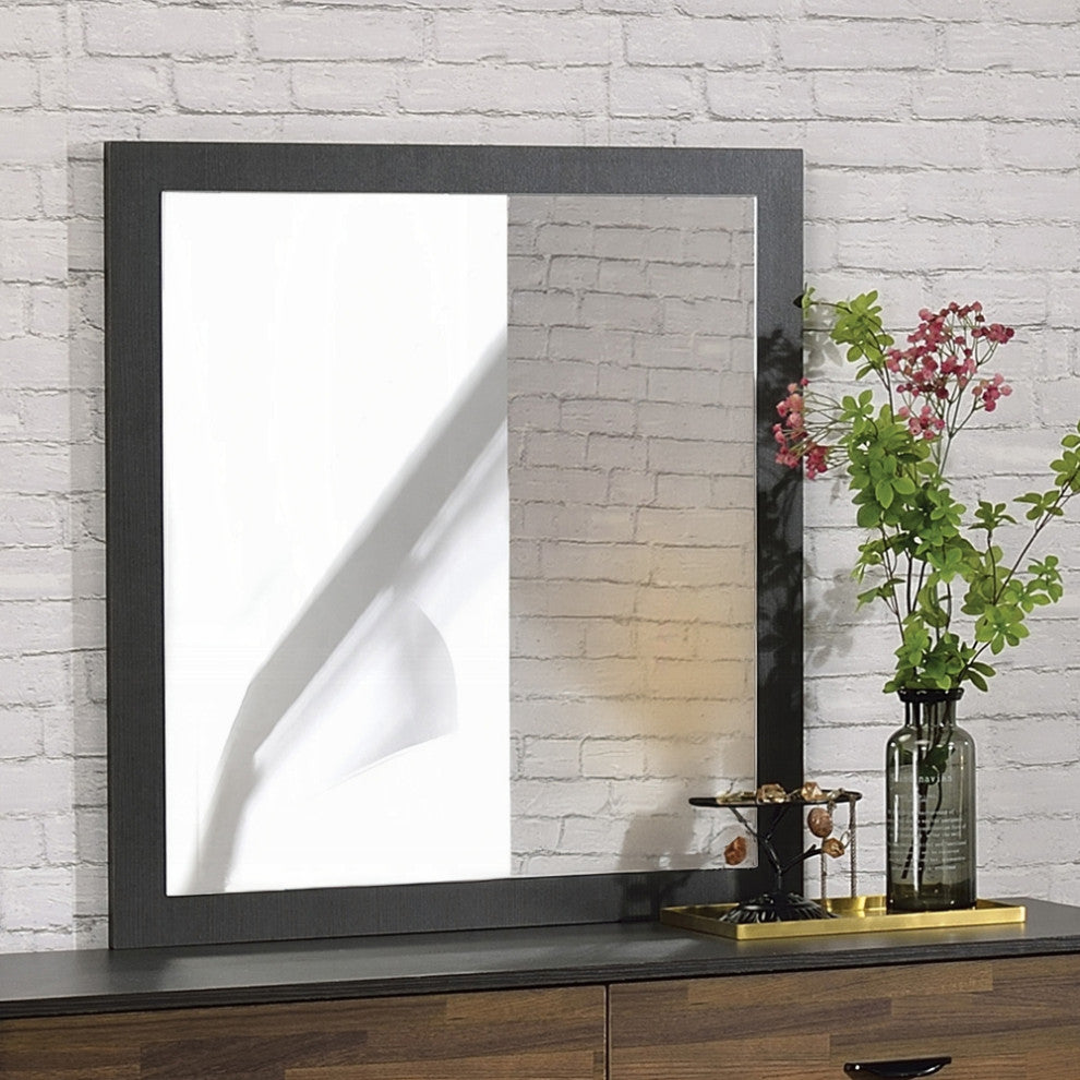 Bd00547 - Mirror, Walnut and Black Finish - Eos