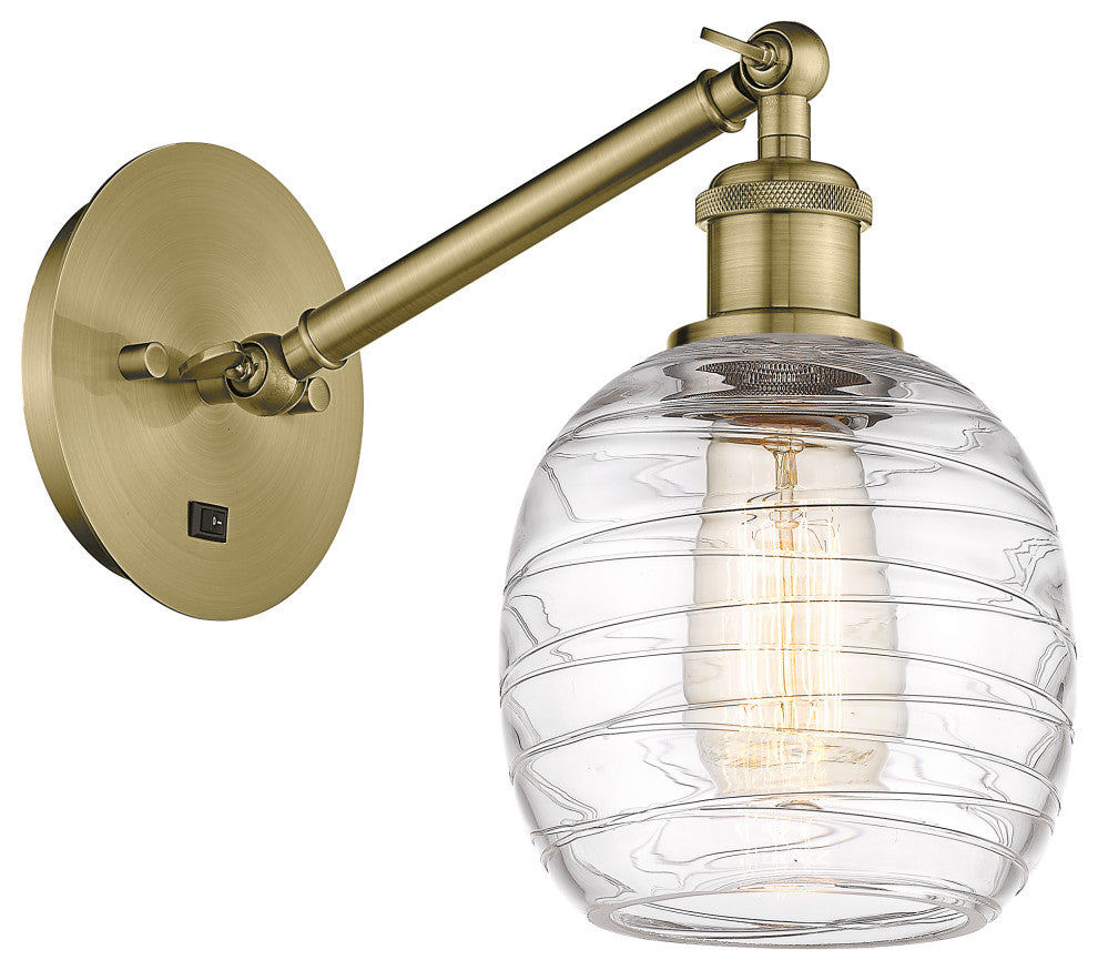 Innovations 317-1W-AB-G1013 1-Light Sconce, Antique Brass