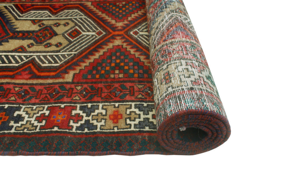 Fine Vintage Distressed Ode Rust/Ivory Runner, 3'1 x 10'0