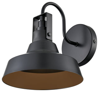 1 Light 8 in. Powder Coated Black Outdoor