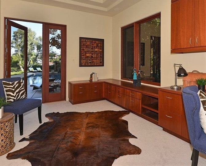 Premium Brown Brazilian Cowhide Rug, Xx Large