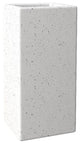 LeisureMod Terra Fiberstone and MGO Clay Tall Square Planter Dotted White 31"
