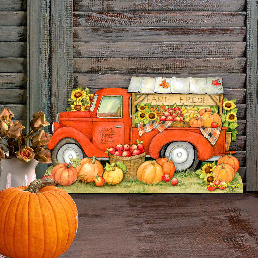 Pumpkin Produce Track Halloween Door Decor