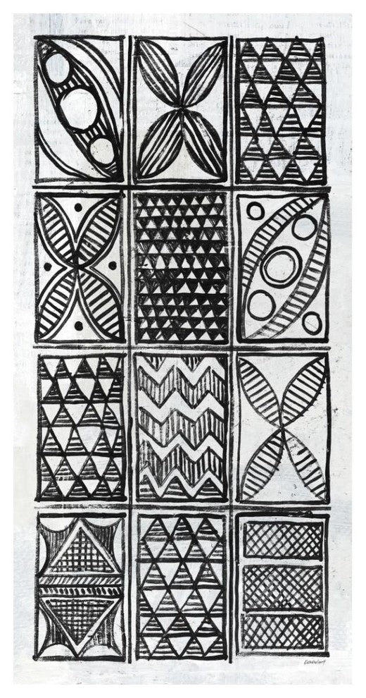 "Patterns of the Amazon III BW" Digital Paper Print by Kathrine Lovell, 26"x50"
