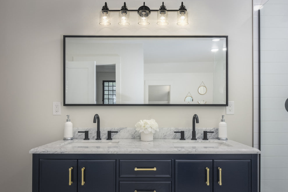 Zlite 340-5V-MB 5-Light Vanity, Clear Seeded