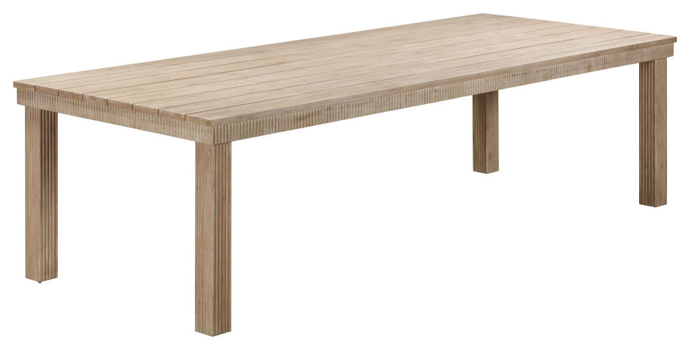 Cassie Natural Rectangular Outdoor Dining Table, 108 Inch