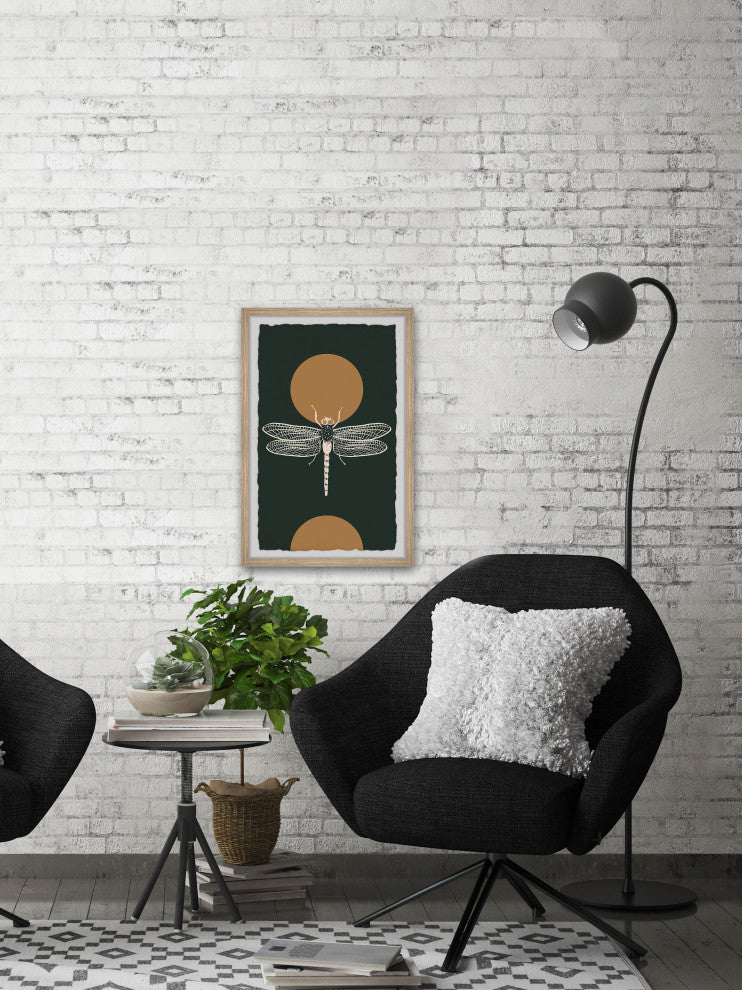 "On Dragonfly Wings" Framed Painting Print, 20x30