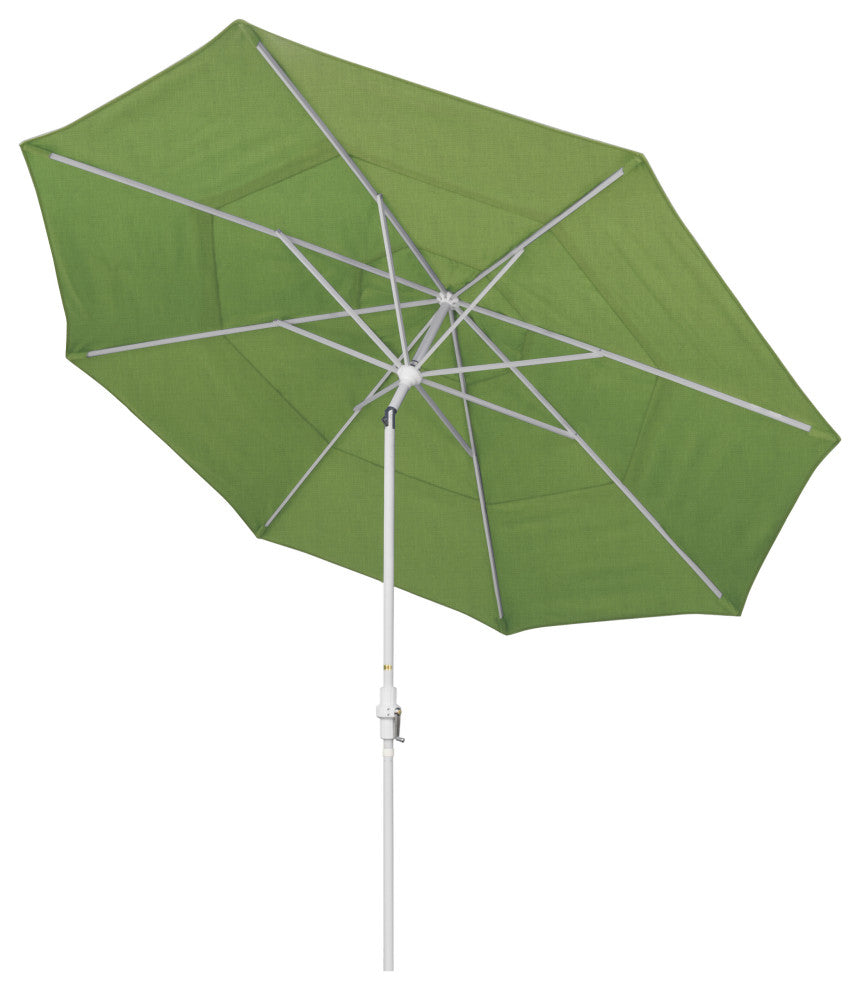 11' Aluminum Umbrella Collar Tilt Matted White, Spectrum Cilantro