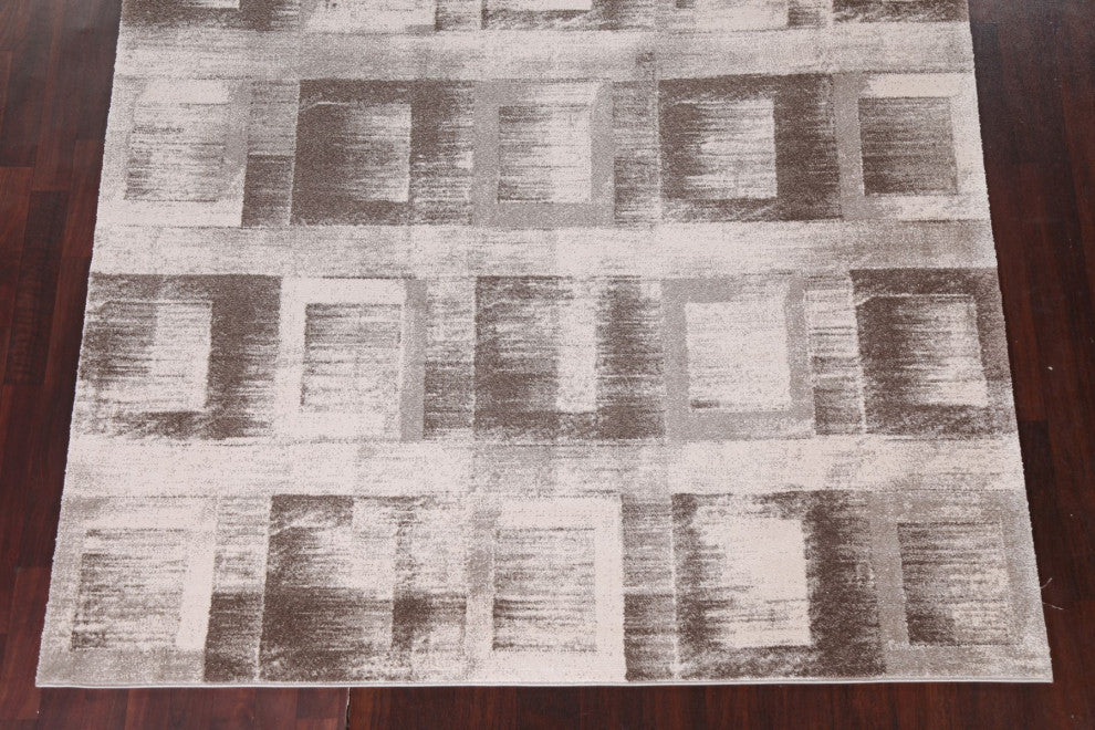 Geometric Transitional Oriental Turkish Rug Contemporary Carpet 7x10