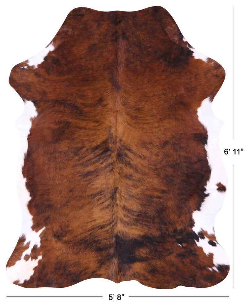 6' 11" X 5' 8" Natural Cowhide Rug C2359