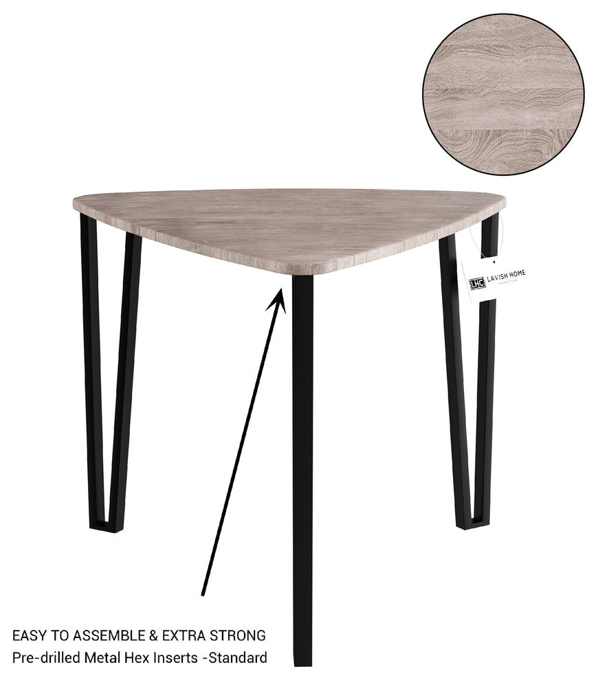 Lavish Home Nesting Tables, Set of 3, Modern Woodgrain Look
