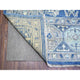 Steel Blue, Anatolian Village Inspired Soft Wool Hand Knotted Rug, 8'x10'1"