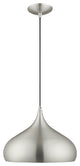 Livex Lighting Brushed Aluminum 1-Light Mini Pendant
