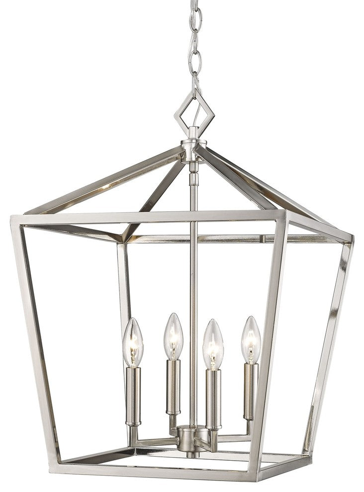 Millennium Lighting Corona Pendant, Satin Nickel