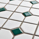 Oxford Matte White w/ Green Dot Porcelain Floor and Wall Tile