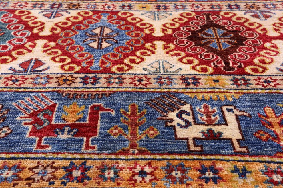 6' 8" X 9' 9" Tribal Persian Gabbeh Hand Knotted Rug Q7580