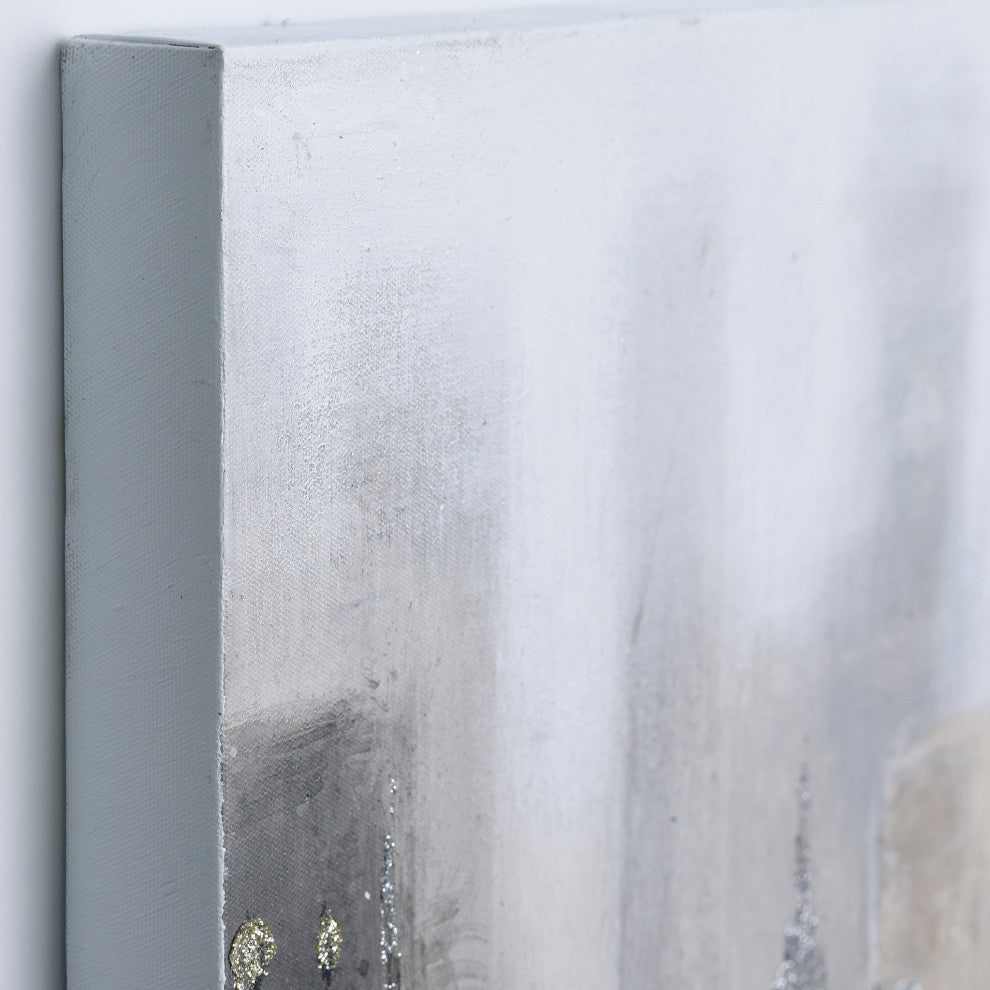Foggy City Textured Metallic Hand Painted Wall Art by Martin Edwards