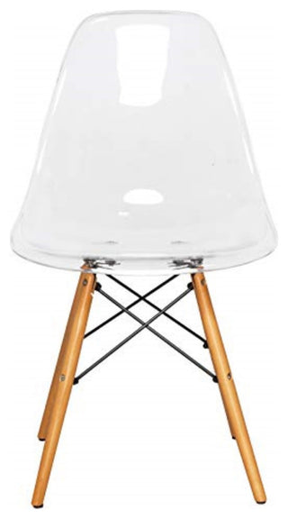 LeisureMod Dover Molded Side Chair, Set of 2