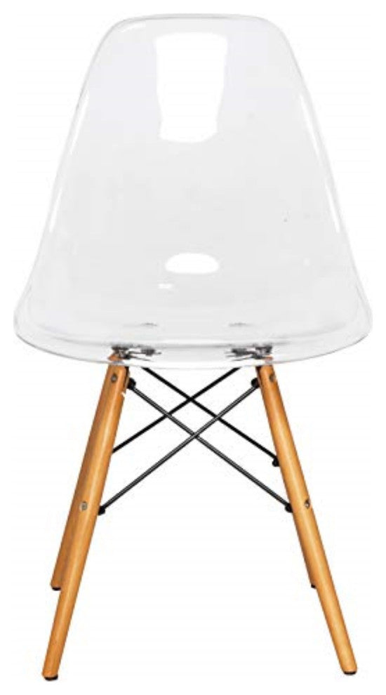 LeisureMod Dover Molded Side Chair, Set of 2