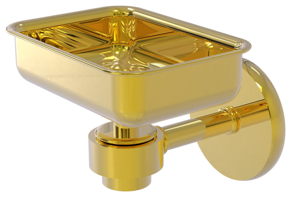 Satellite Orbit One Wall Mount Soap Dish, Polished Brass