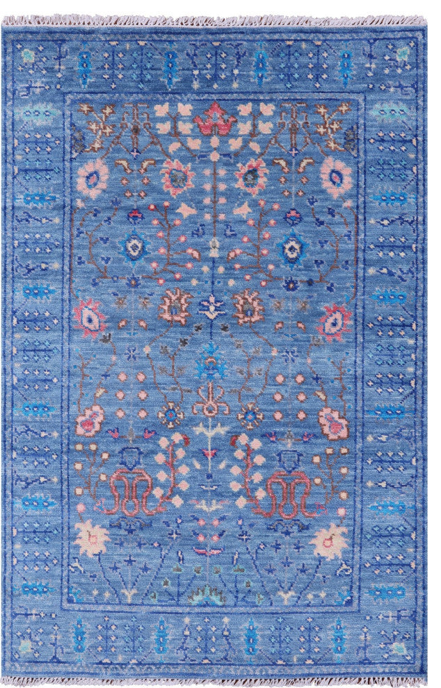 4' 2" X 6' 5" Turkish Oushak Handmade Wool Rug - Q13670