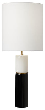 Cade Casual 1-Light Indoor Large Table Lamp, Black