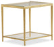 Jinx Brass Rectangle Side Table