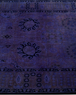 Fine Vibrance, One-of-a-Kind Hand-Knotted Runner Rug Purple, 3'0"x14'9"