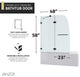 Pacific Series 48"x58" Frameless Hinged Tub Door, Matte Black