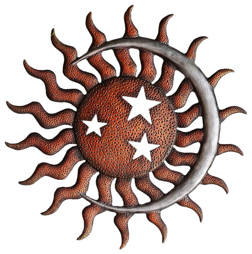 Sun, Moon And Stars Wall Plaque