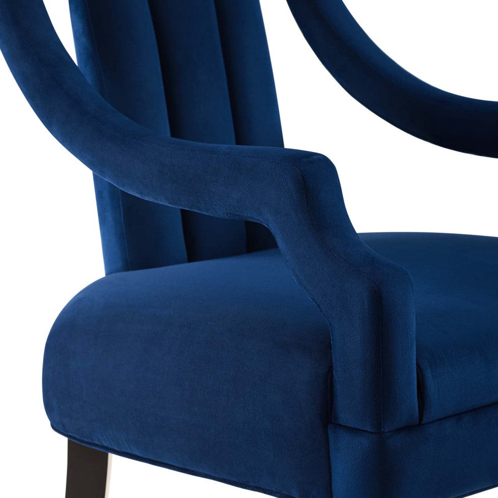 Harken Accent Chair Performance Velvet Set of 2 EEI-4429-NAV