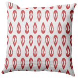 Ikat Tears Decorative Throw Pillow, Red-Orange, 26x26"