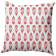 Ikat Tears Decorative Throw Pillow, Red-Orange, 26x26"