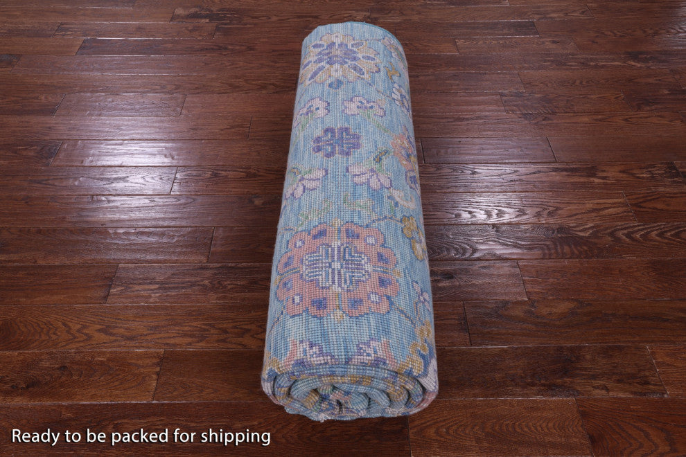 Handmade Turkish Oushak Wool Rug 7' 11" X 10' 2" - Q15586
